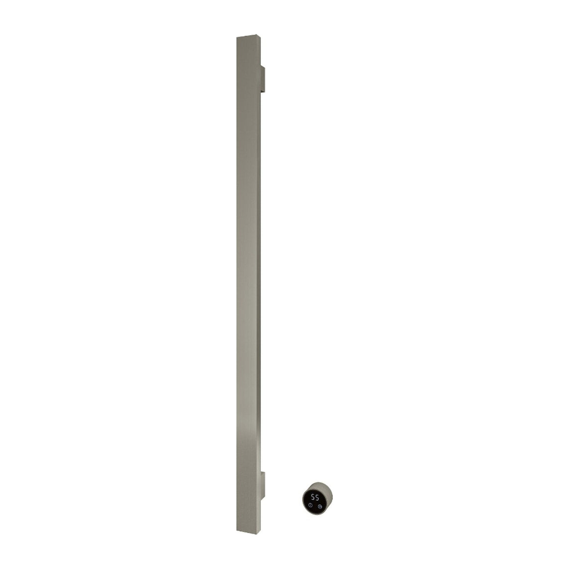 Hotbath &More elektrische handdoekwarmer Square verticaal 135 cm Geborsteld nikkel 1 rail productfoto