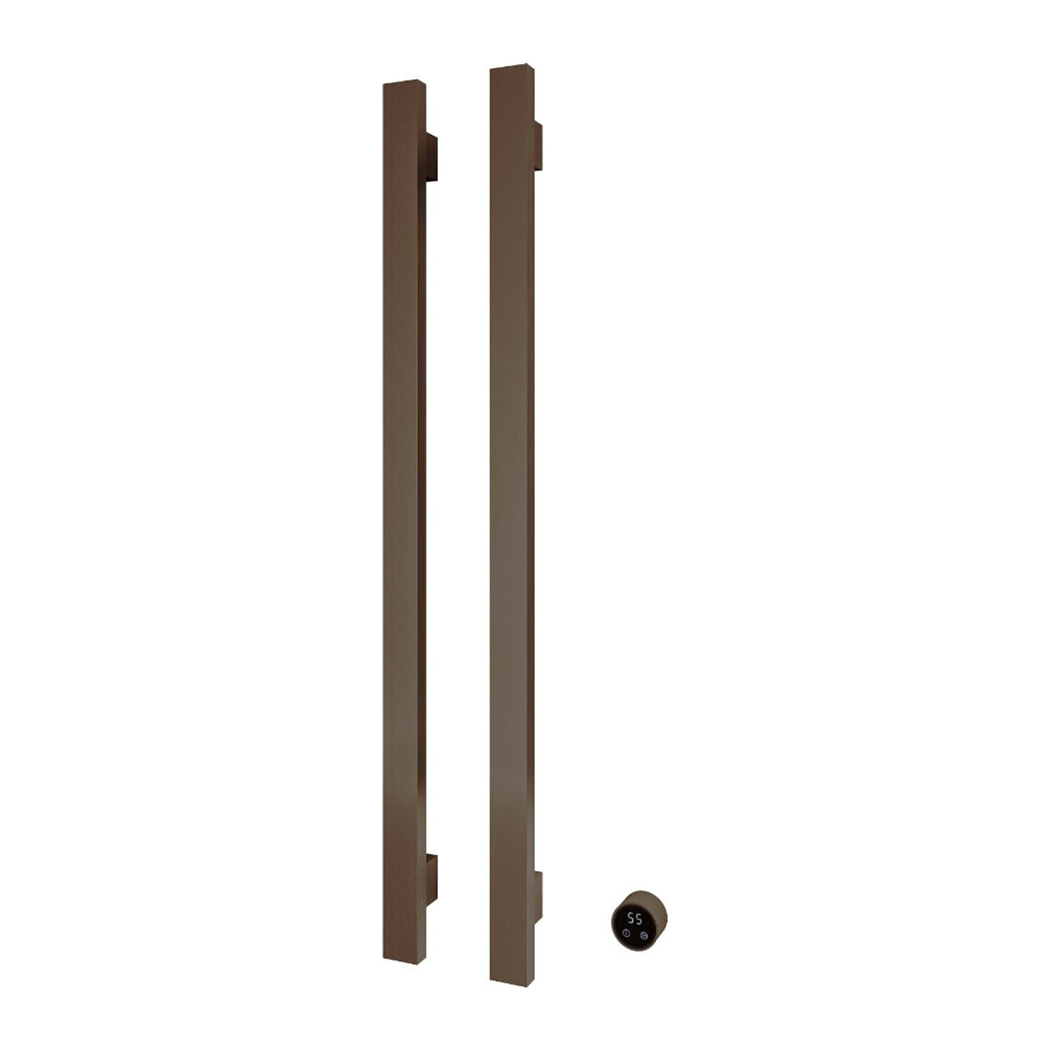 Hotbath &More elektrische handdoekwarmer Square verticaal 135 cm Tuscan bronze 2 rails productfoto