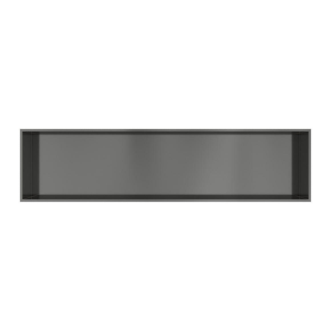 Hotbath &More inbouwnis 10 cm diep Geborsteld gunmetal PVD 30x120x10 cm Met rand productfoto