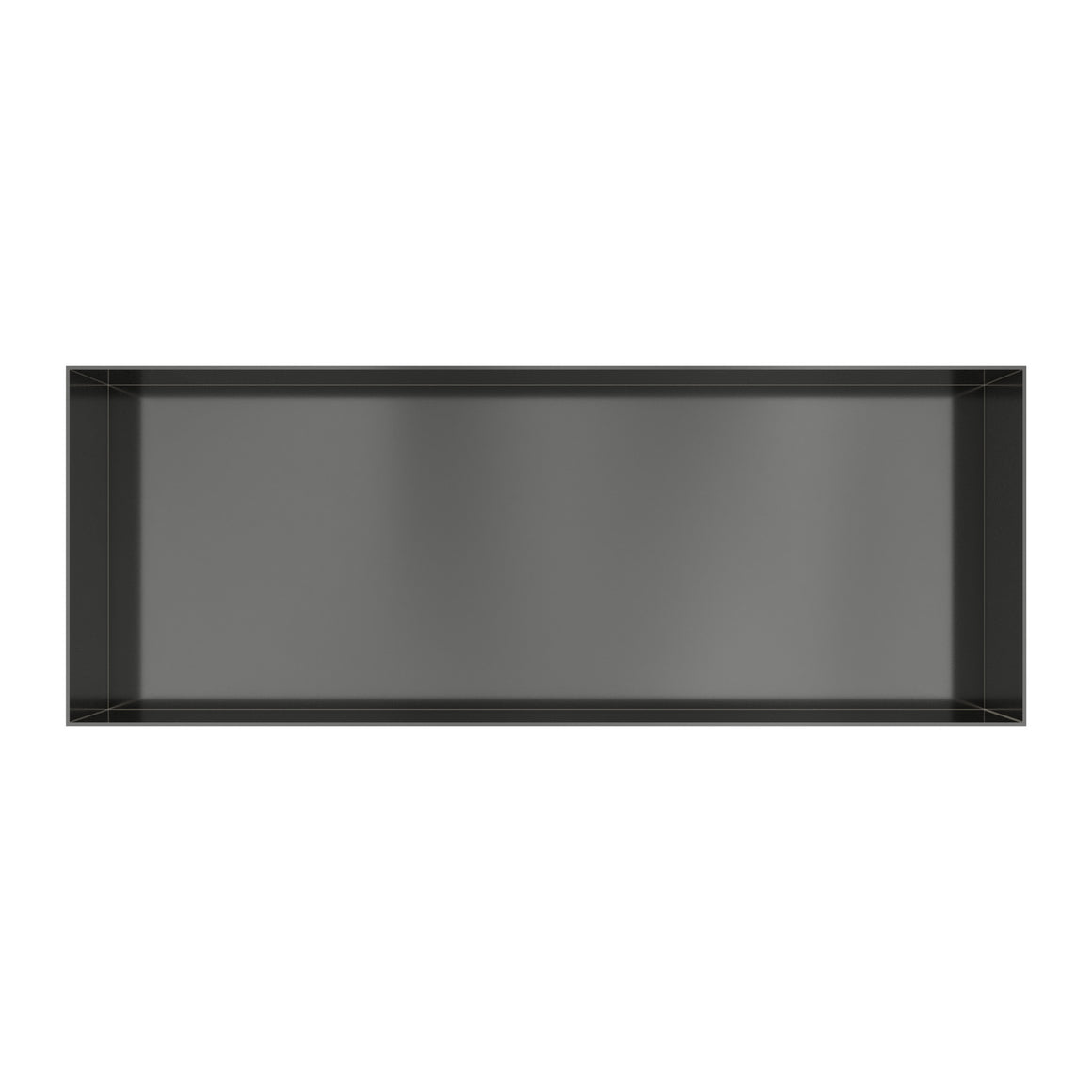 Hotbath &More inbouwnis 10 cm diep Geborsteld gunmetal PVD 30x80x10 cm Frameless productfoto