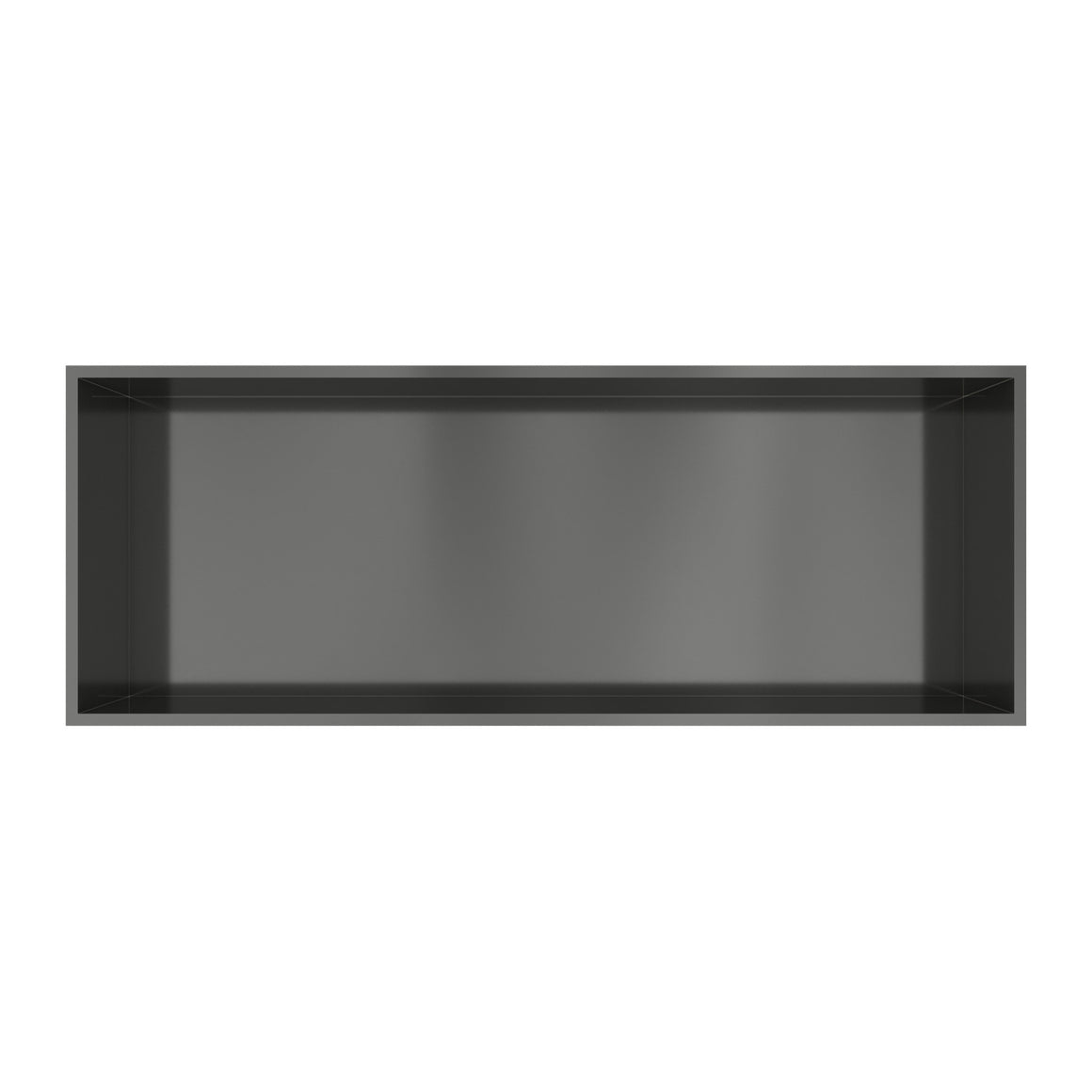 Hotbath &More inbouwnis 10 cm diep Geborsteld gunmetal PVD 30x80x10 cm Met rand productfoto