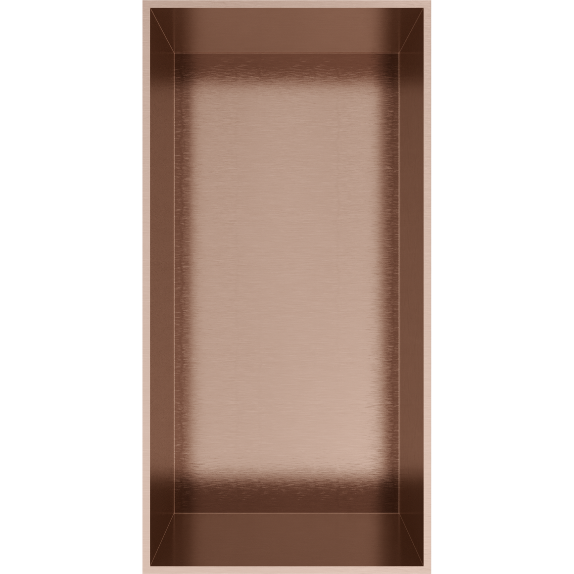 Hotbath &More inbouwnis 10 cm diep Geborsteld koper PVD 30x15x10 cm Frameless productfoto