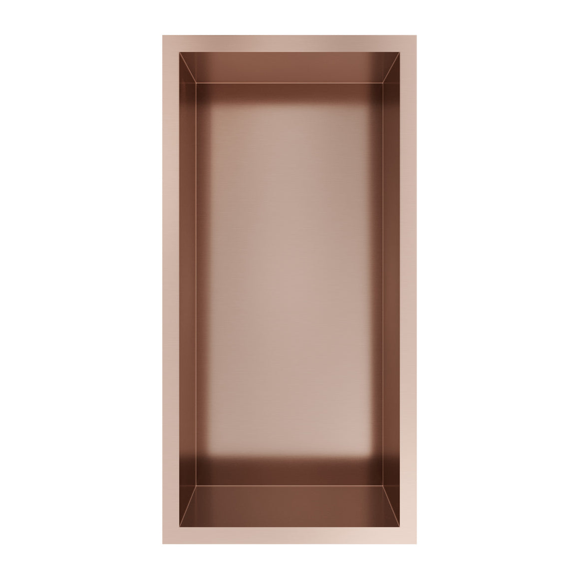 Hotbath &More inbouwnis 10 cm diep Geborsteld koper PVD 30x15x10 cm Met rand productfoto