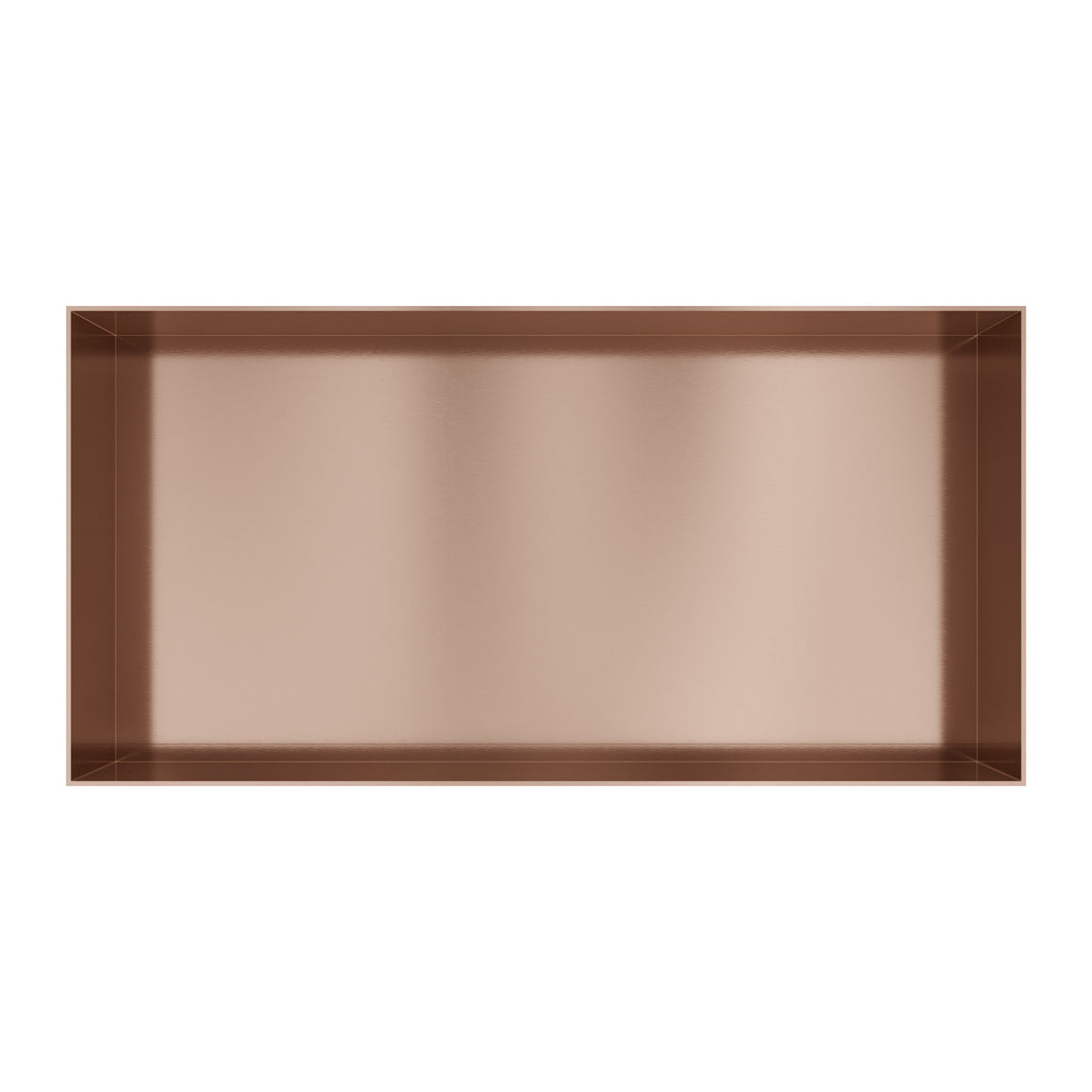 Hotbath &More inbouwnis 10 cm diep Geborsteld koper PVD 30x60x10 cm Frameless productfoto