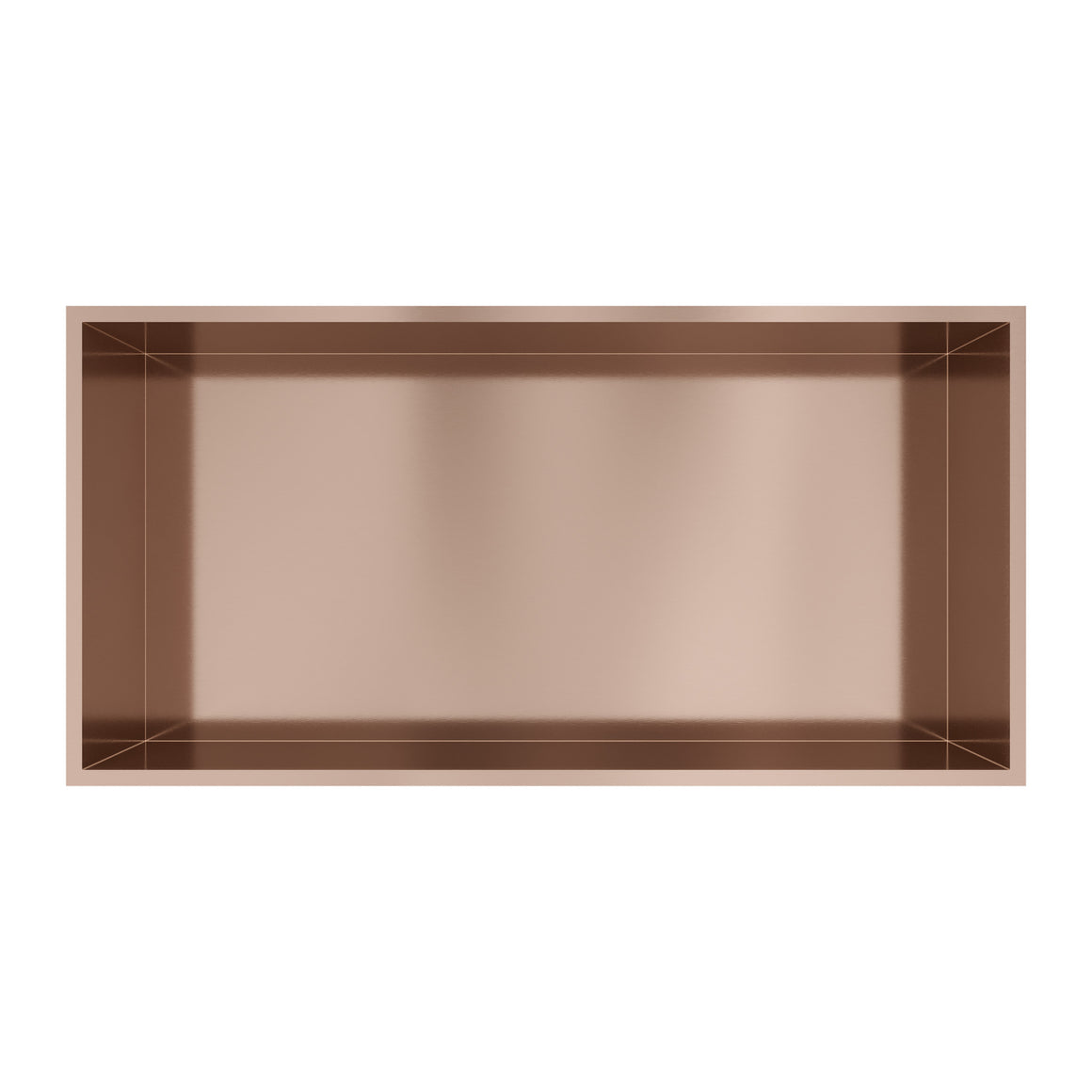 Hotbath &More inbouwnis 10 cm diep Geborsteld koper PVD 30x60x10 cm Met rand productfoto