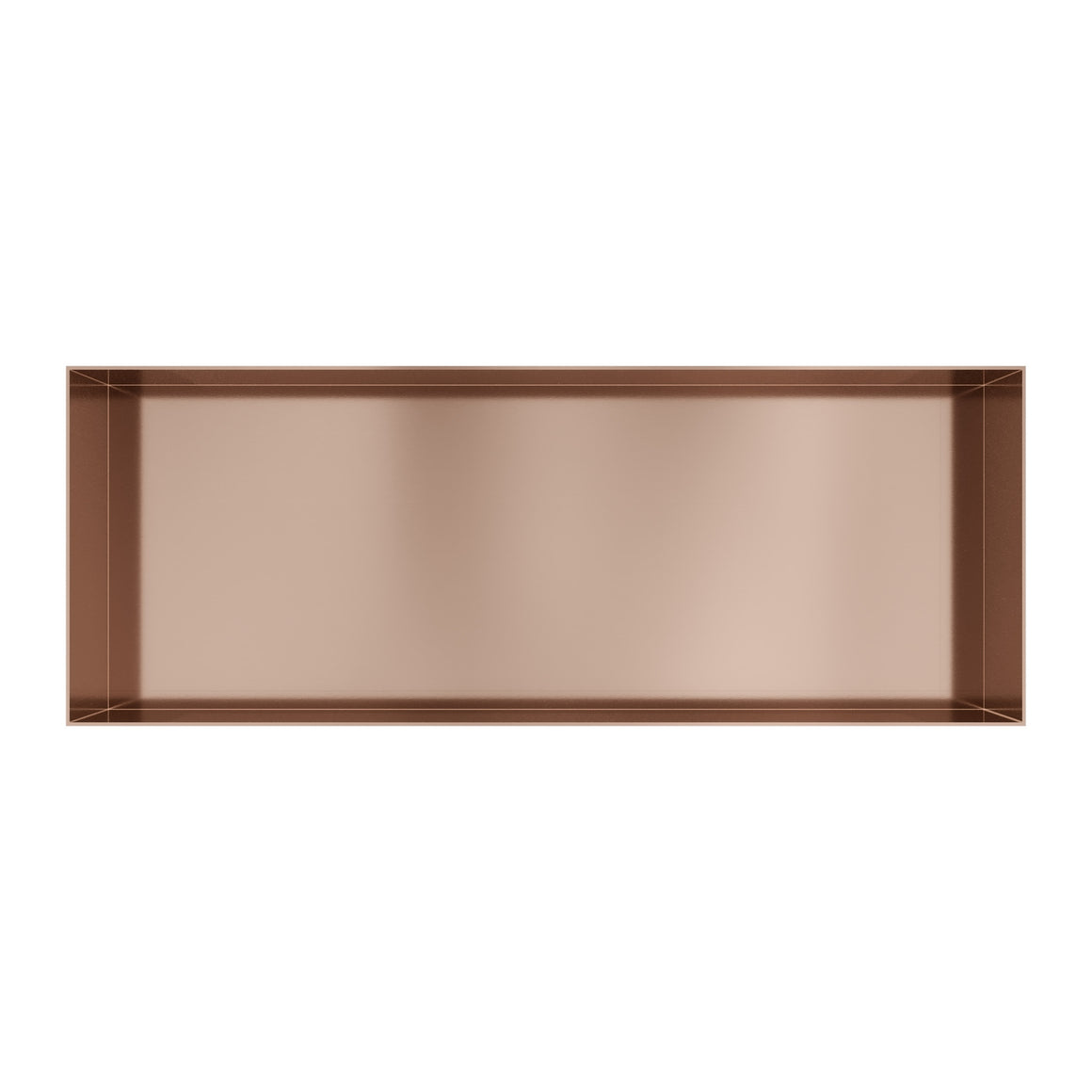 Hotbath &More inbouwnis 10 cm diep Geborsteld koper PVD 30x80x10 cm Frameless productfoto
