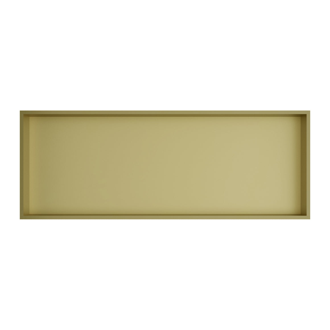 Hotbath &More inbouwnis 10 cm diep Geborsteld messing PVD 30x120x10 cm Met rand productfoto