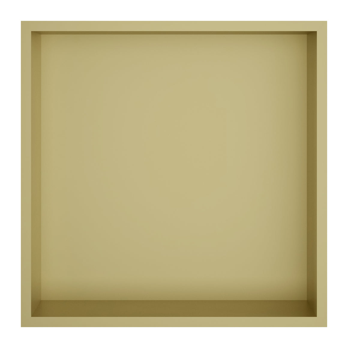 Hotbath &More inbouwnis 10 cm diep Geborsteld messing PVD 30x30x10 cm Met rand productfoto