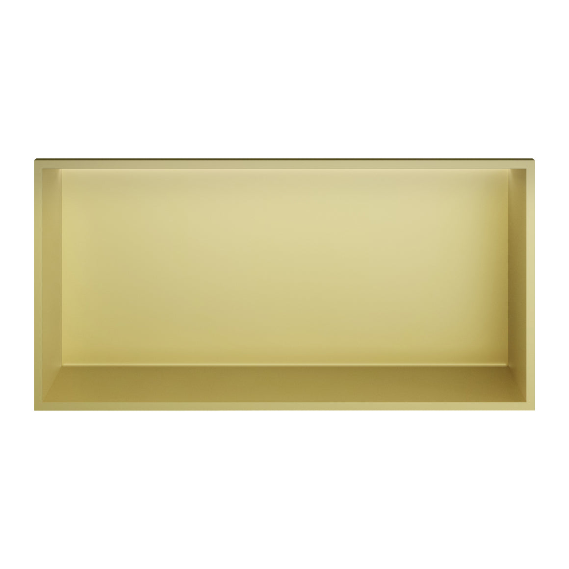 Hotbath &More inbouwnis 10 cm diep Geborsteld messing PVD 30x60x10 cm Met rand en LED productfoto