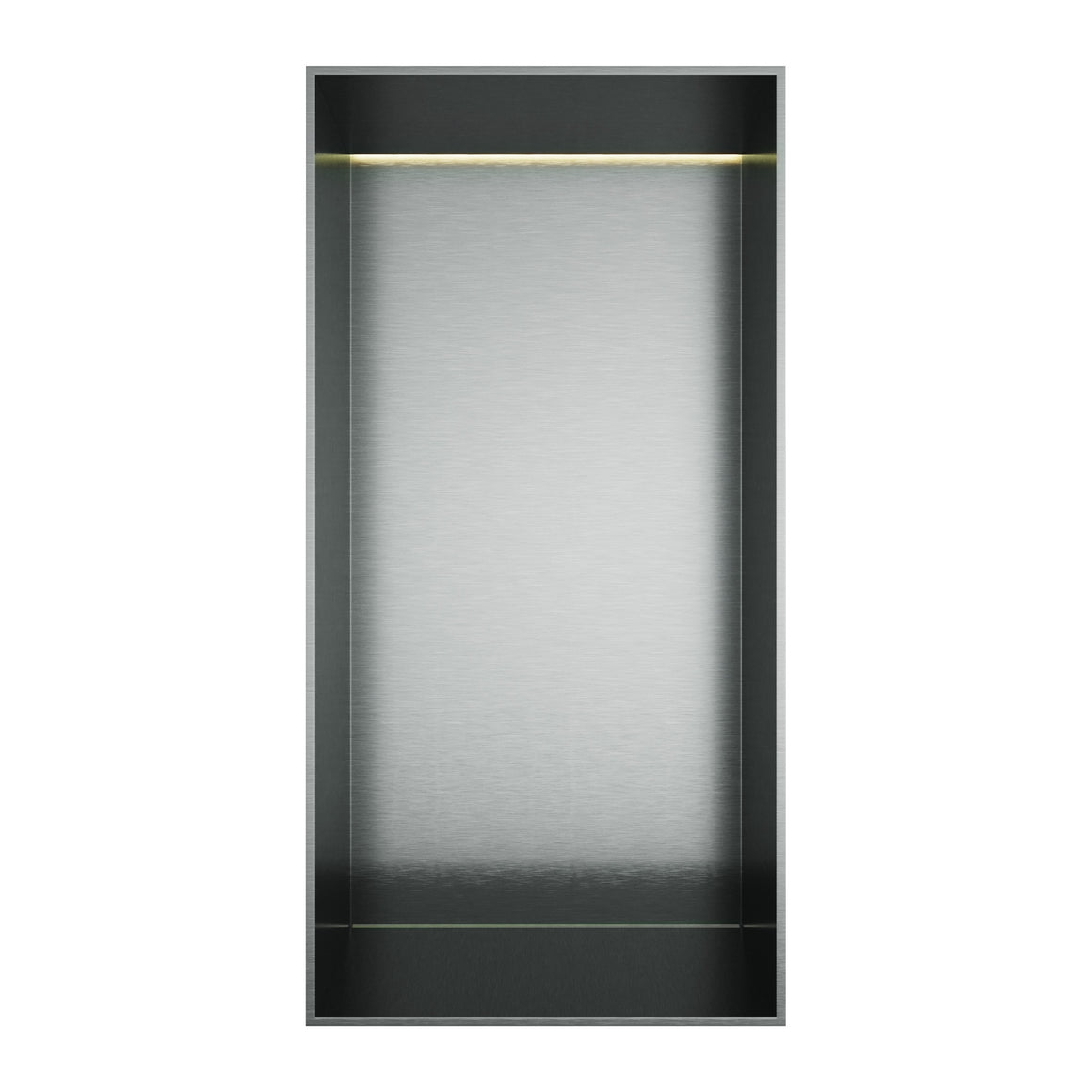 Hotbath &More inbouwnis 10 cm diep Geborsteld RVS 30x15x10 cm Frameless met LED productfoto