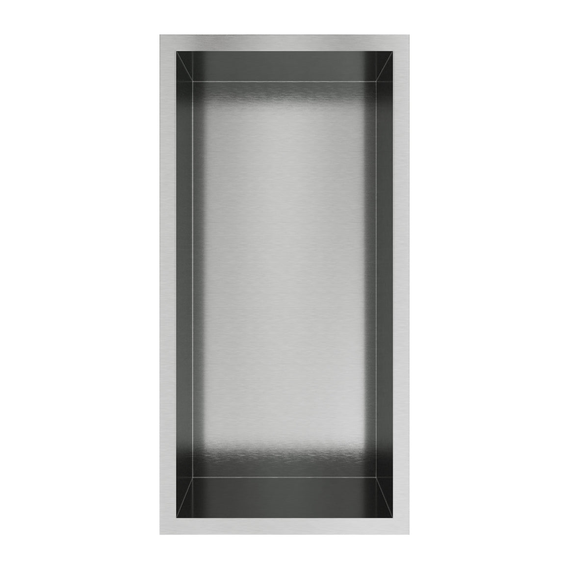 Hotbath &More inbouwnis 10 cm diep Geborsteld RVS 30x15x10 cm Met rand productfoto