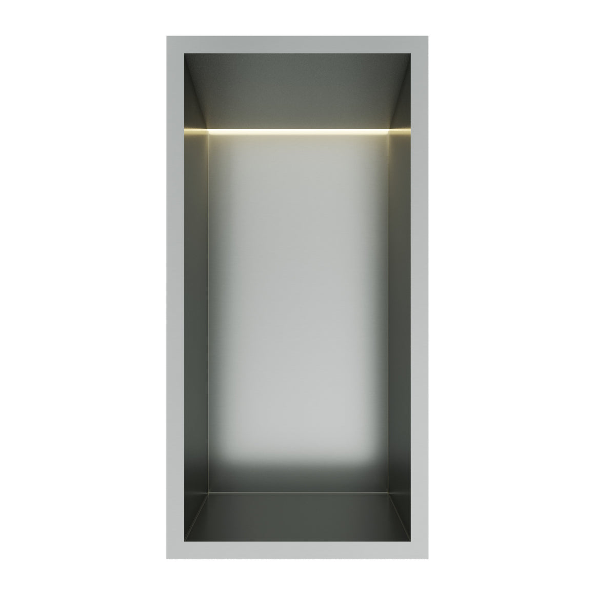 Hotbath &More inbouwnis 10 cm diep Geborsteld RVS 30x15x10 cm Met rand en LED productfoto