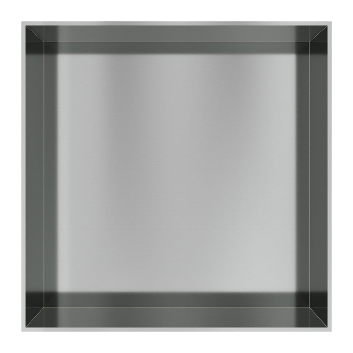Hotbath &More inbouwnis 10 cm diep Geborsteld RVS 30x30x10 cm Frameless productfoto