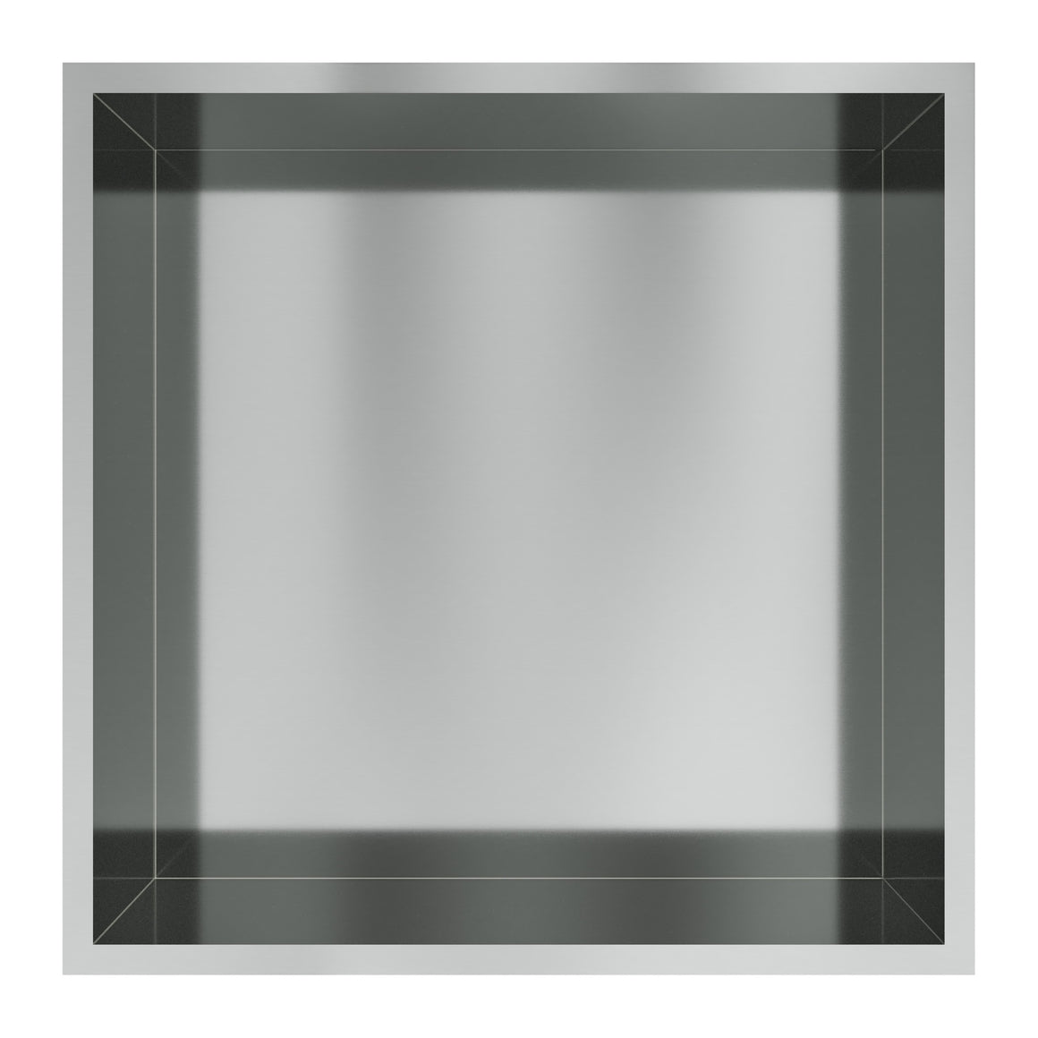 Hotbath &More inbouwnis 10 cm diep Geborsteld RVS 30x30x10 cm Met rand productfoto