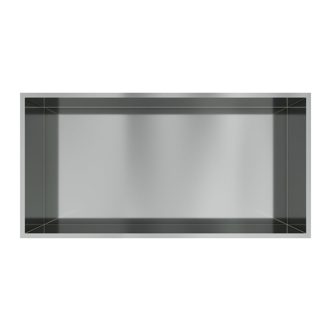 Hotbath &More inbouwnis 10 cm diep Geborsteld RVS 30x60x10 cm Met rand productfoto