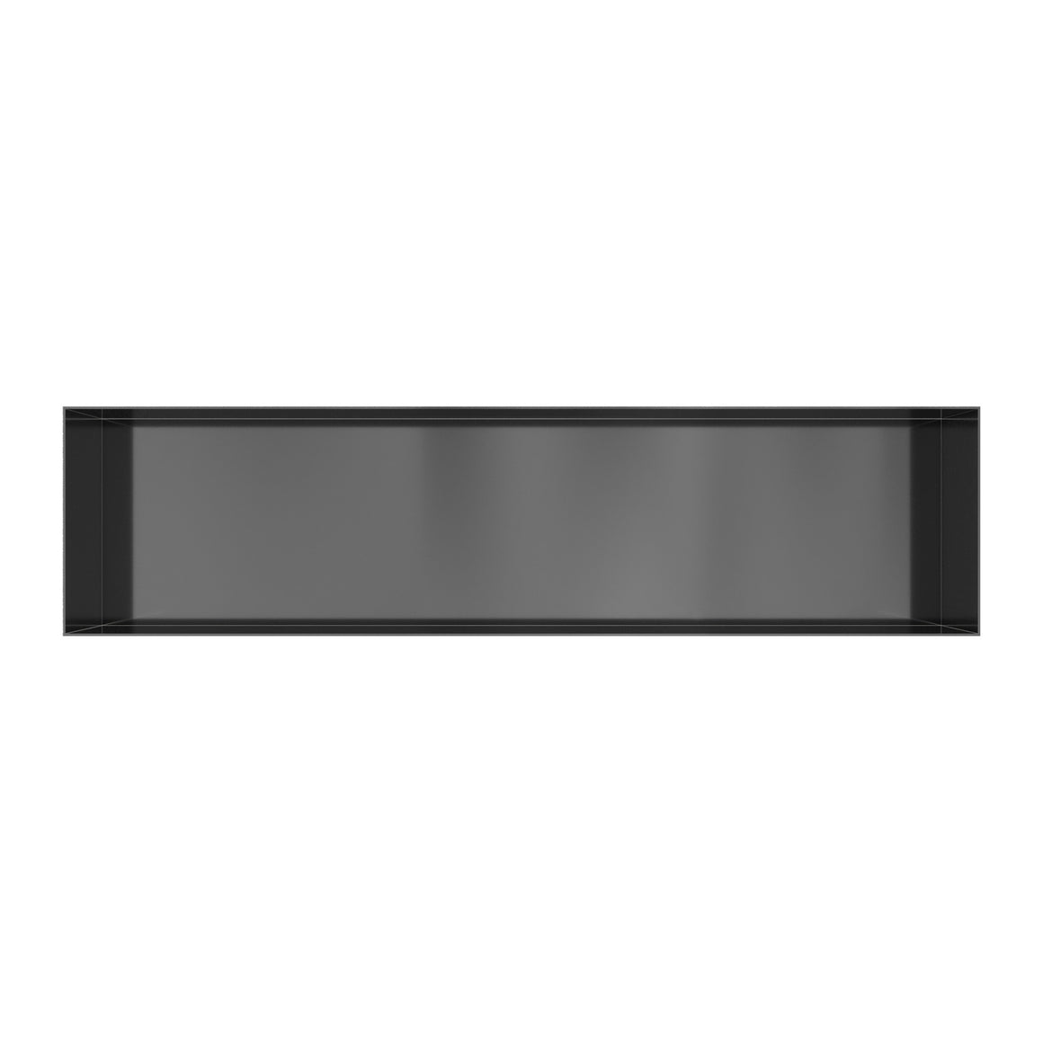 Hotbath &More inbouwnis 10 cm diep Geborsteld zwart PVD 30x120x10 cm Frameless productfoto