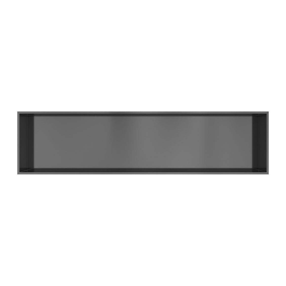 Hotbath &More inbouwnis 10 cm diep Geborsteld zwart PVD 30x120x10 cm Met rand productfoto