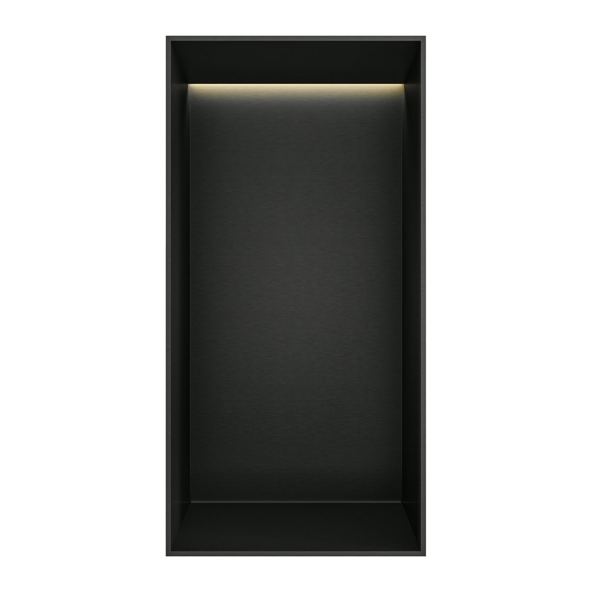 Hotbath &More inbouwnis 10 cm diep Geborsteld zwart PVD 30x15x10 cm Frameless met LED productfoto