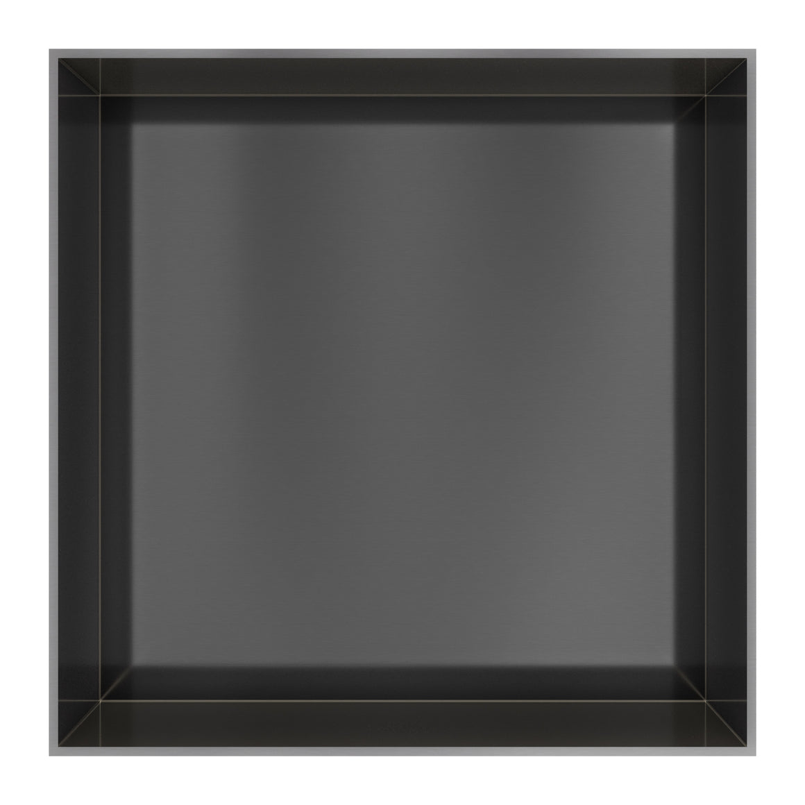 Hotbath &More inbouwnis 10 cm diep Geborsteld zwart PVD 30x30x10 cm Frameless productfoto