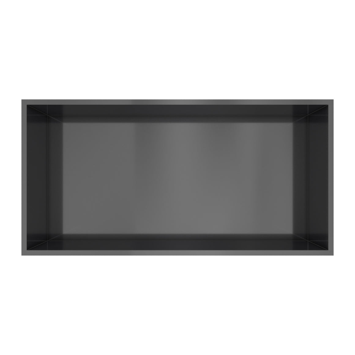 Hotbath &More inbouwnis 10 cm diep Geborsteld zwart PVD 30x60x10 cm Met rand productfoto