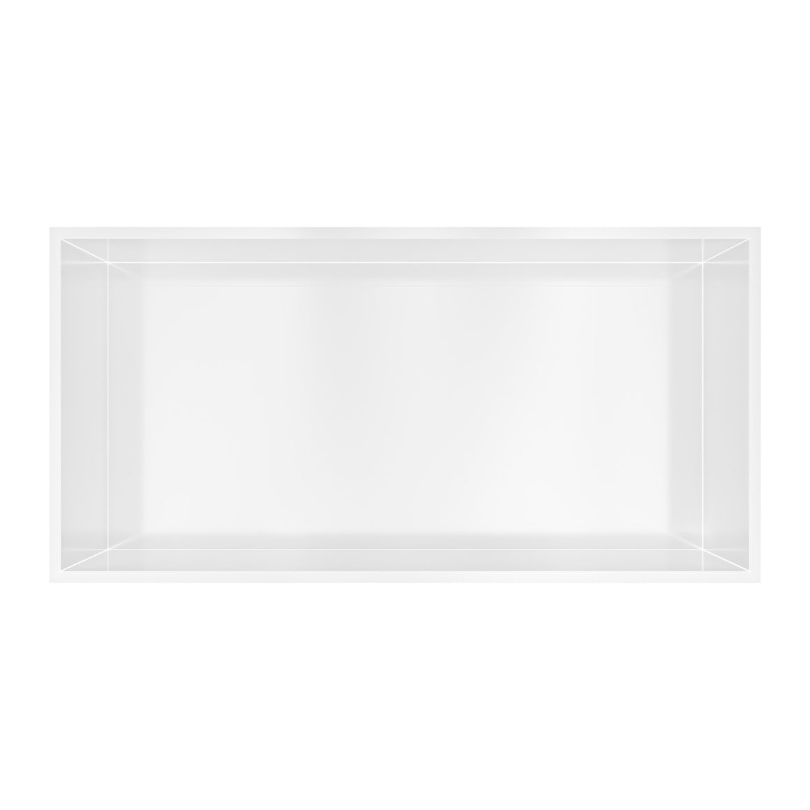 Hotbath &More inbouwnis 10 cm diep Mat wit 30x60x10 cm Met rand productfoto