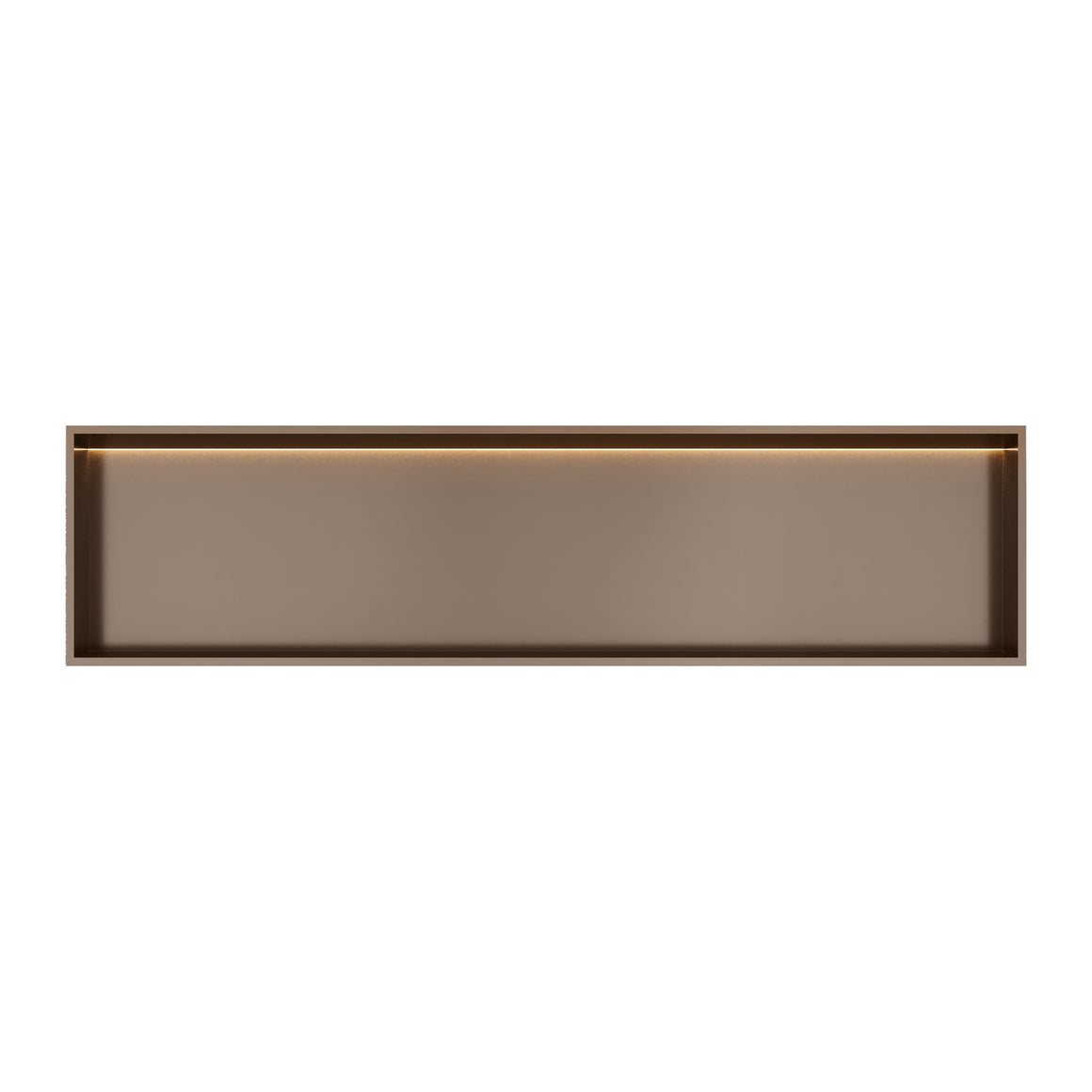 Hotbath &More inbouwnis 10 cm diep Tuscan bronze 30x120x10 cm Met rand en LED productfoto