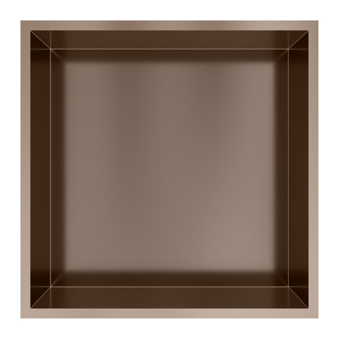 Hotbath &More inbouwnis 10 cm diep Tuscan bronze 30x30x10 cm Met rand productfoto