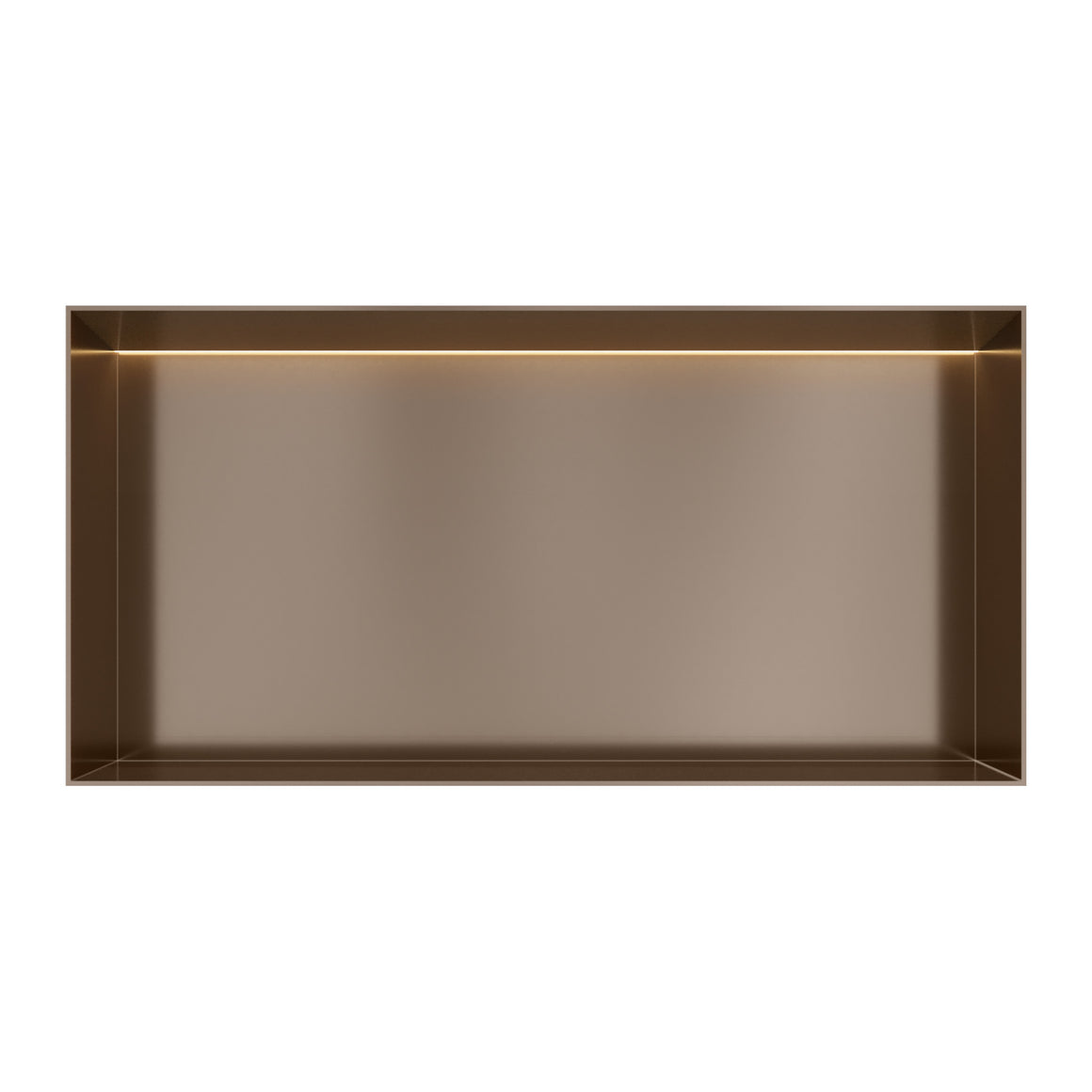 Hotbath &More inbouwnis 10 cm diep Tuscan bronze 30x60x10 cm Frameless met LED productfoto