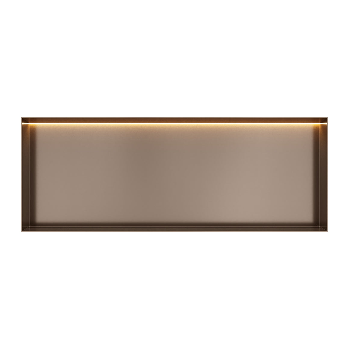 Hotbath &More inbouwnis 10 cm diep Tuscan bronze 30x80x10 cm Frameless met LED productfoto