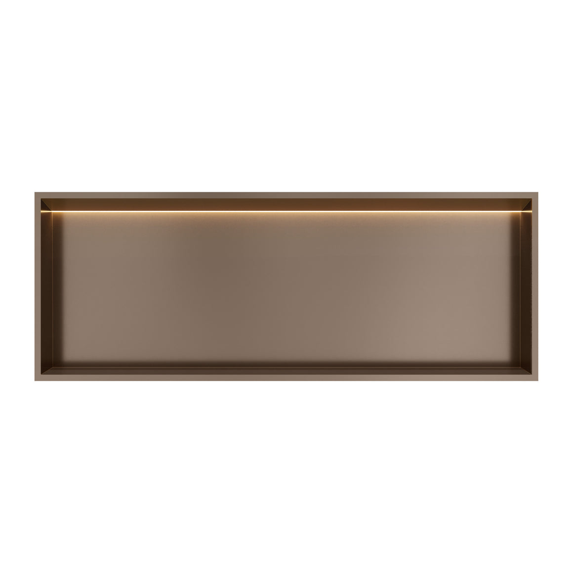 Hotbath &More inbouwnis 10 cm diep Tuscan bronze 30x80x10 cm Met rand en LED productfoto