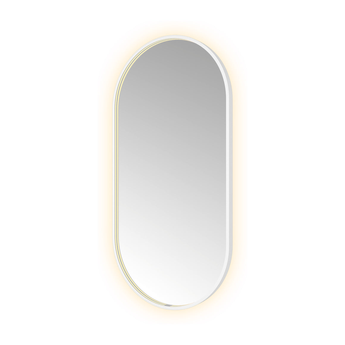 Hotbath &More Oval spiegel met LED-verlichting en spiegelverwarming Mat wit 60x120 cm productfoto