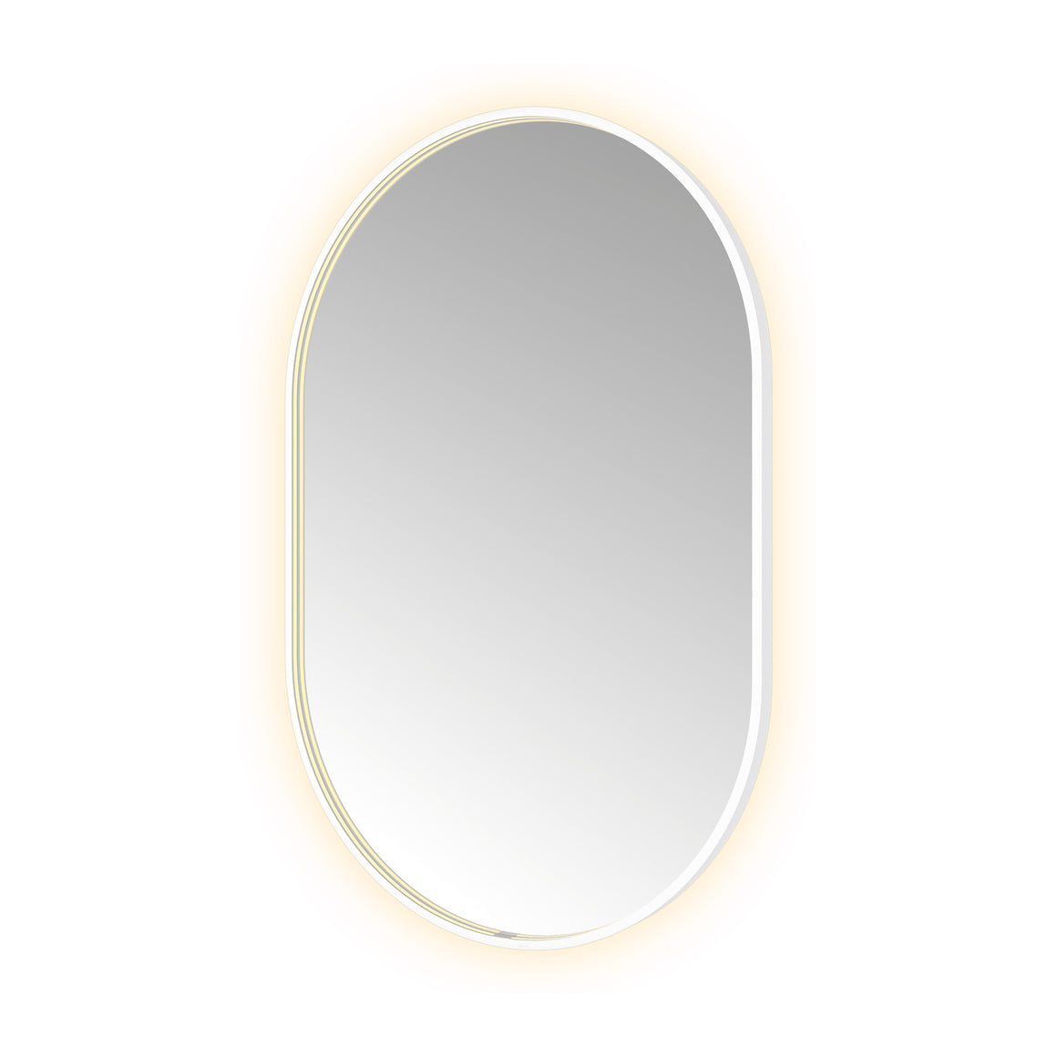 Hotbath &More Oval spiegel met LED-verlichting en spiegelverwarming Mat wit 80x120 cm productfoto