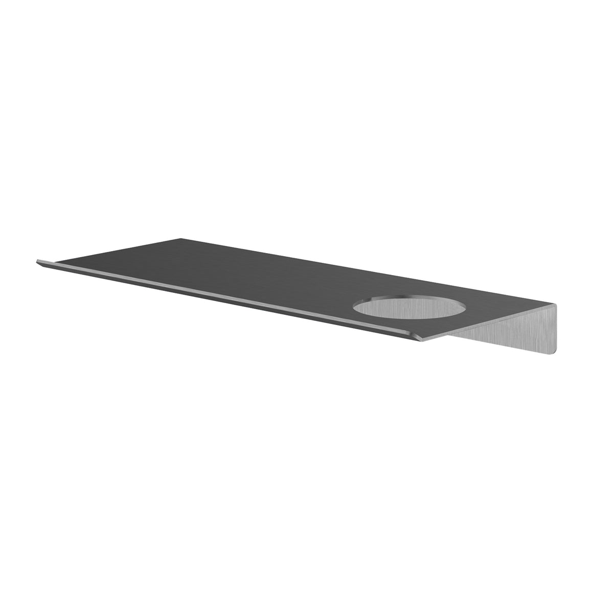 Hotbath &More planchet met bevestigingsrail Geborsteld gunmetal PVD 30 cm Met 1 uitsparing productfoto