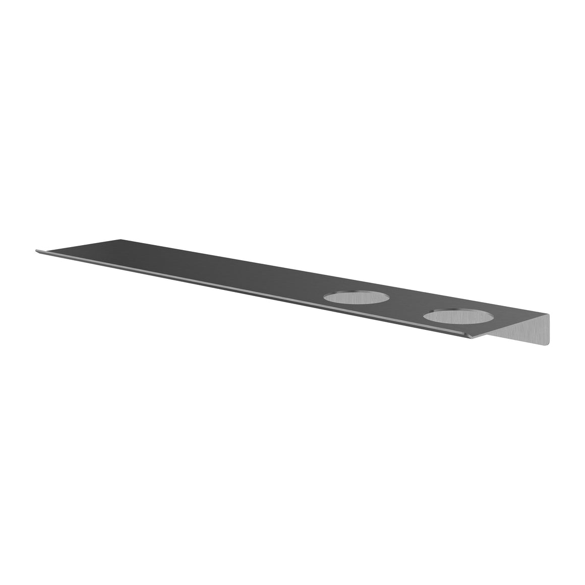 Hotbath &More planchet met bevestigingsrail Geborsteld gunmetal PVD 60 cm Met 2 uitsparingen productfoto