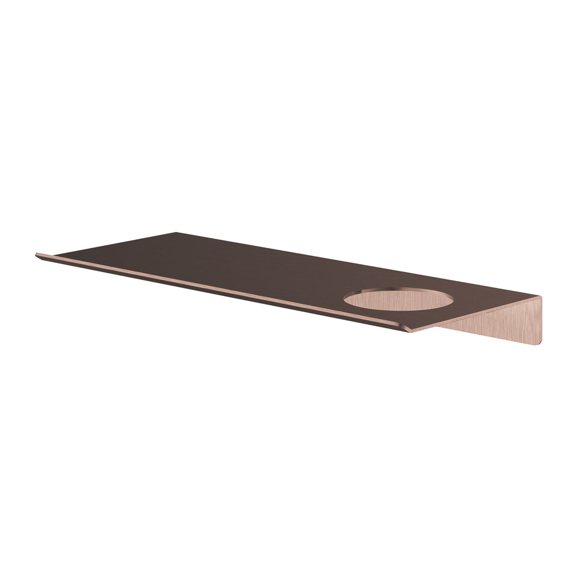 Hotbath &More planchet met bevestigingsrail Geborsteld koper PVD 30 cm Met 1 uitsparing productfoto