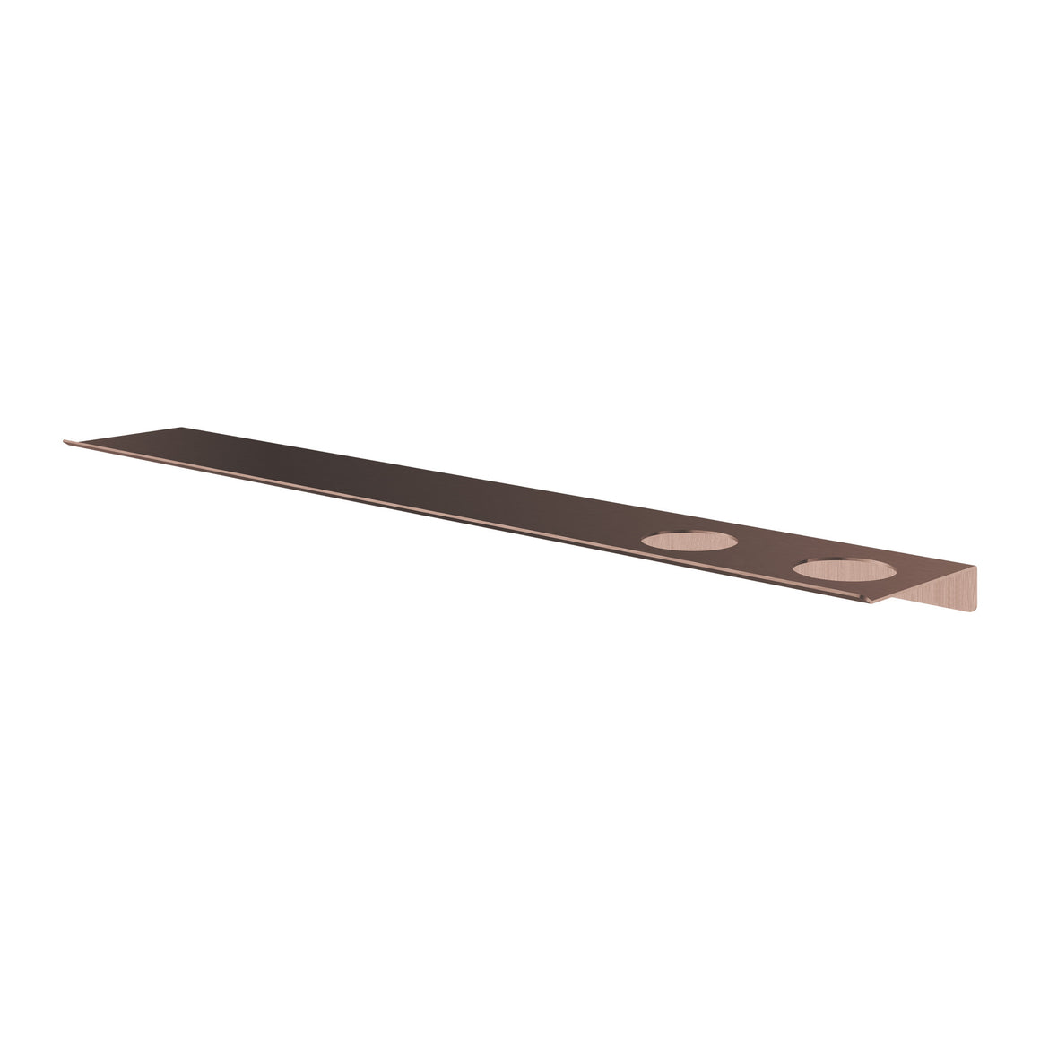 Hotbath &More planchet met bevestigingsrail Geborsteld koper PVD 80 cm Met 2 uitsparingen productfoto