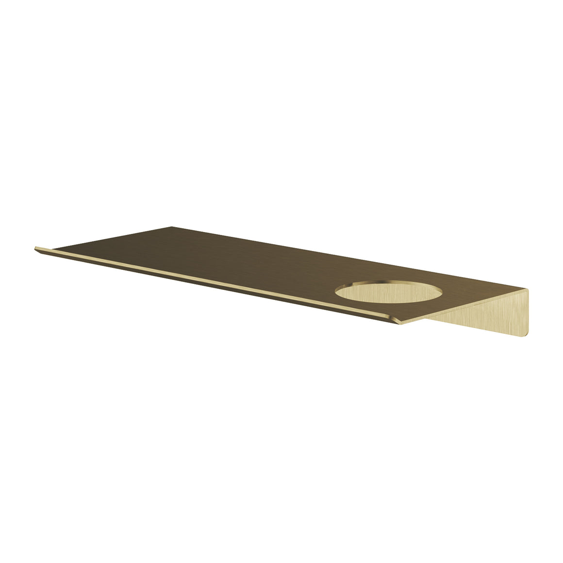 Hotbath &More planchet met bevestigingsrail Geborsteld messing PVD 30 cm Met 1 uitsparing productfoto