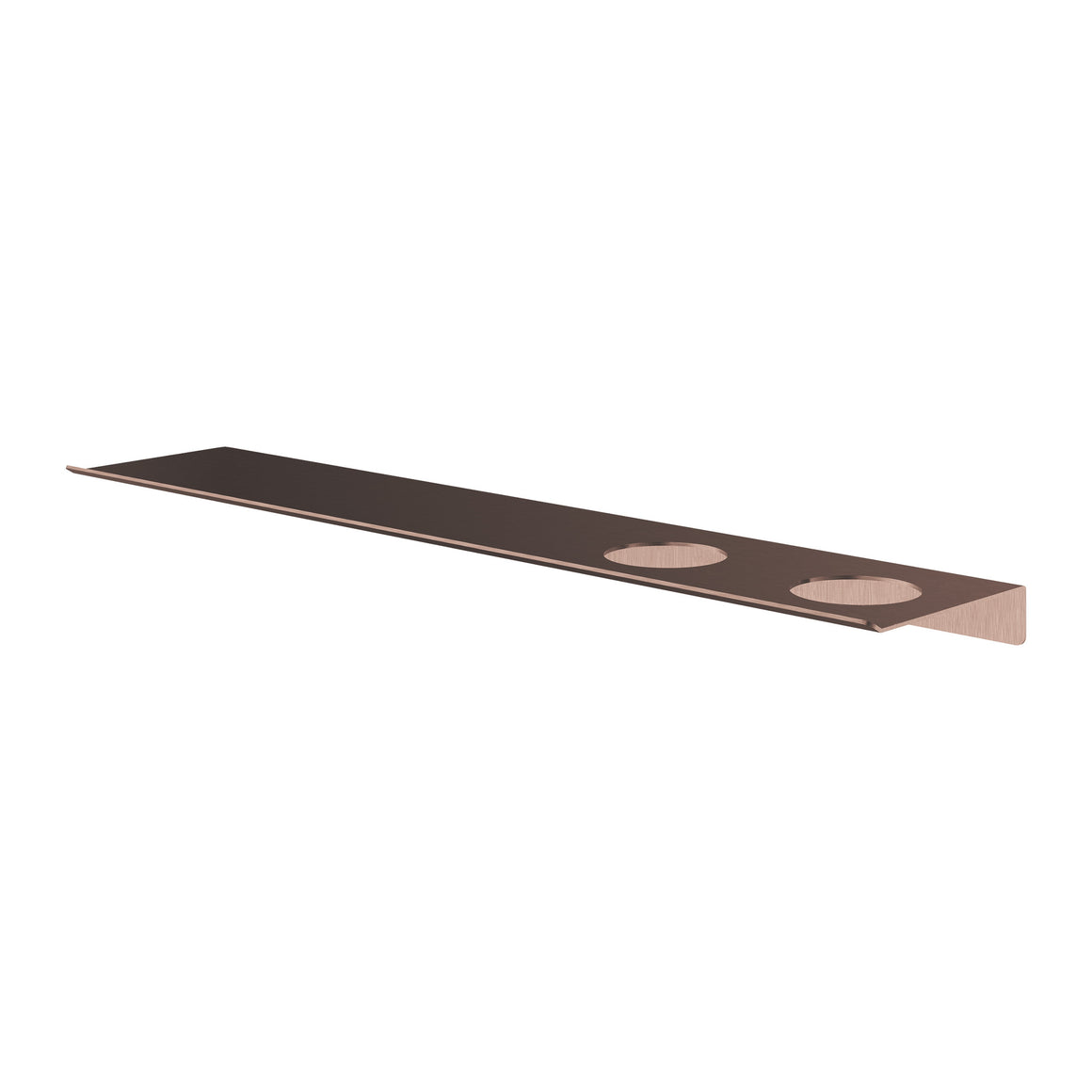 Hotbath &More planchet met bevestigingsrail Geborsteld messing PVD 60 cm Met 2 uitsparingen productfoto