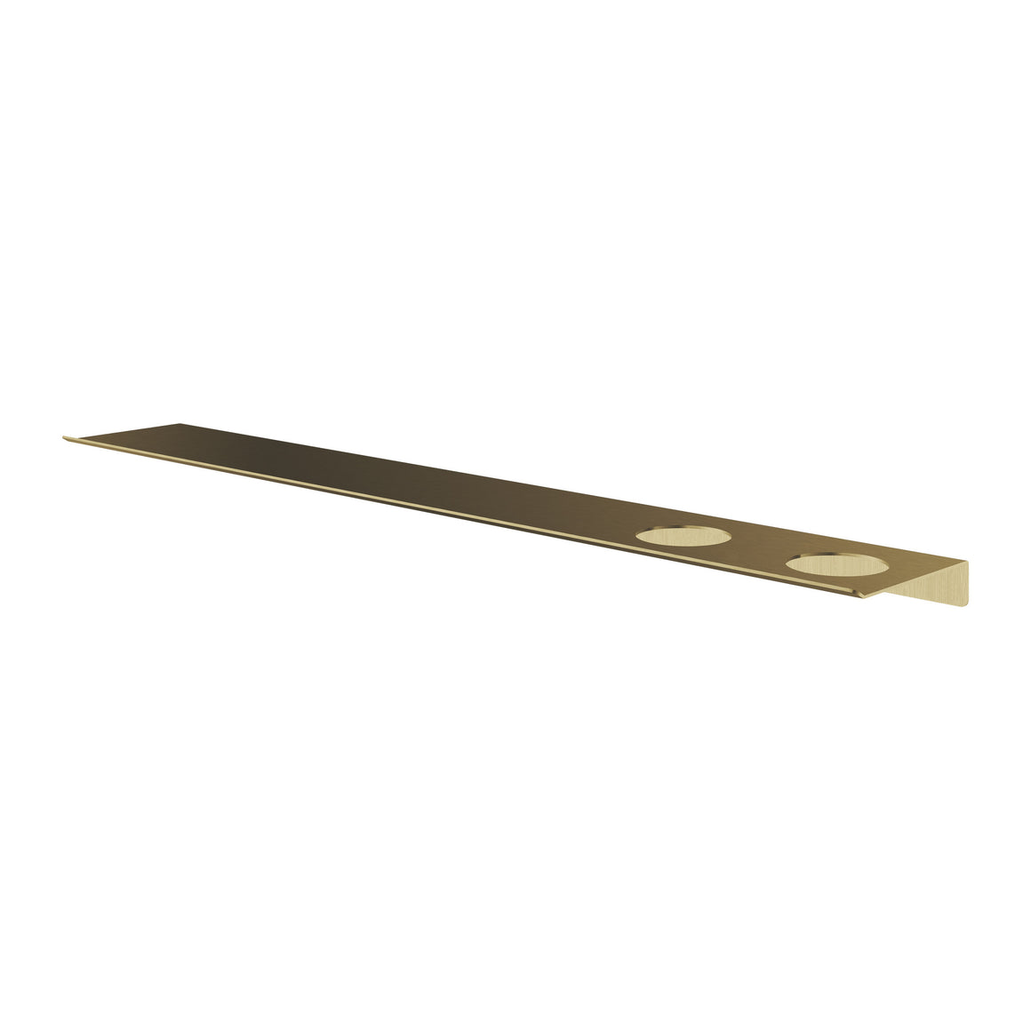 Hotbath &More planchet met bevestigingsrail Geborsteld messing PVD 80 cm Met 2 uitsparingen productfoto