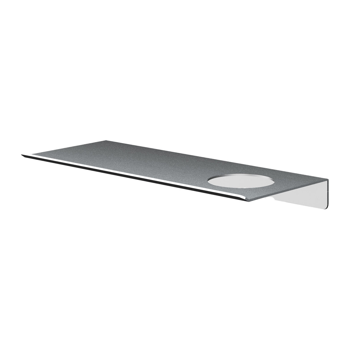 Hotbath &More planchet met bevestigingsrail Geborsteld RVS 30 cm Met 1 uitsparing productfoto