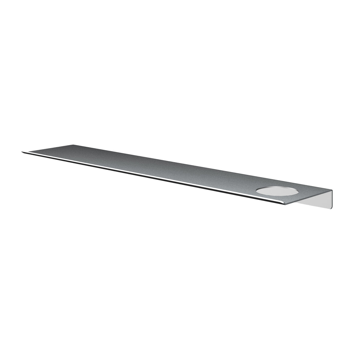 Hotbath &More planchet met bevestigingsrail Geborsteld RVS 60 cm Met 1 uitsparing productfoto