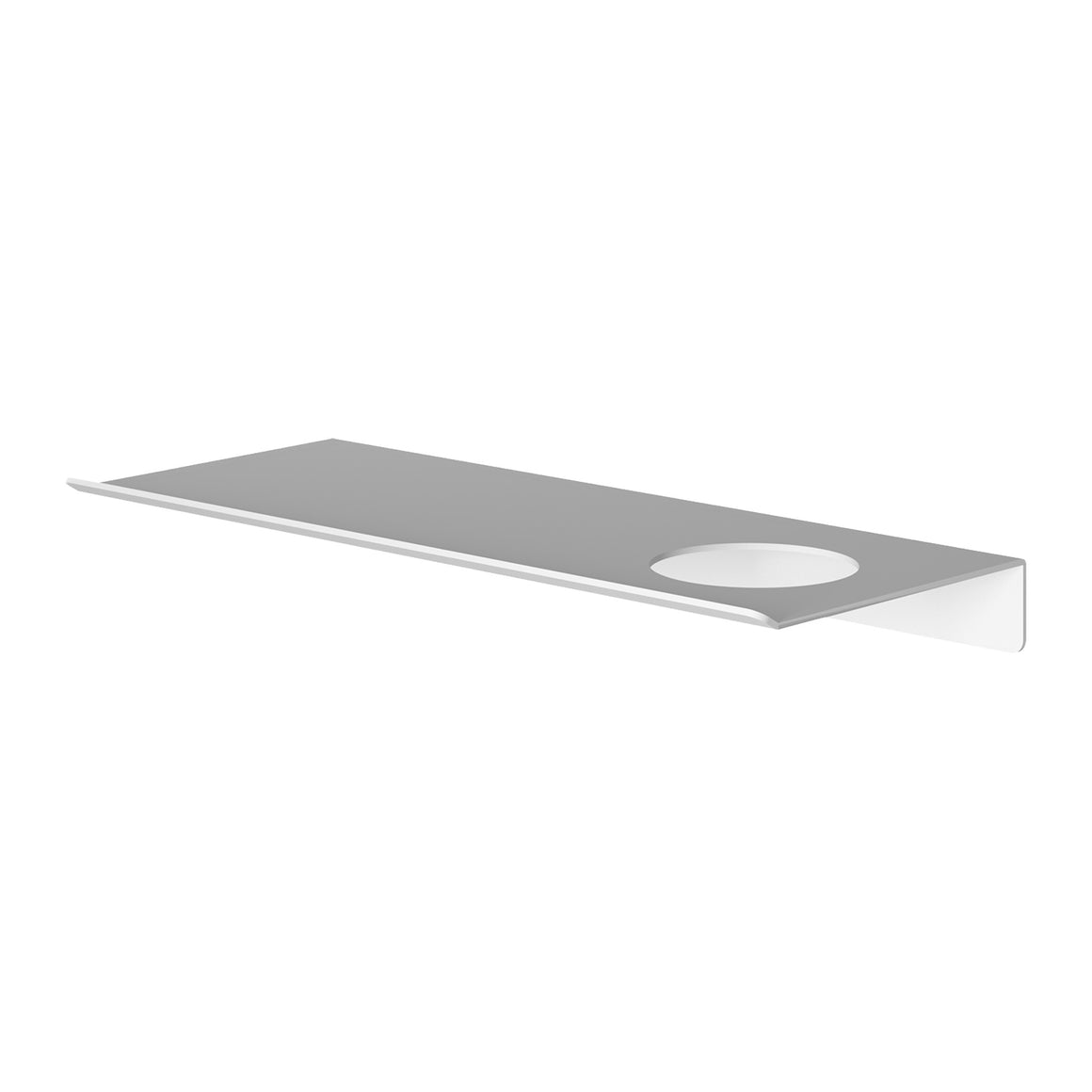 Hotbath &More planchet met bevestigingsrail Mat wit 30 cm Met 1 uitsparing productfoto