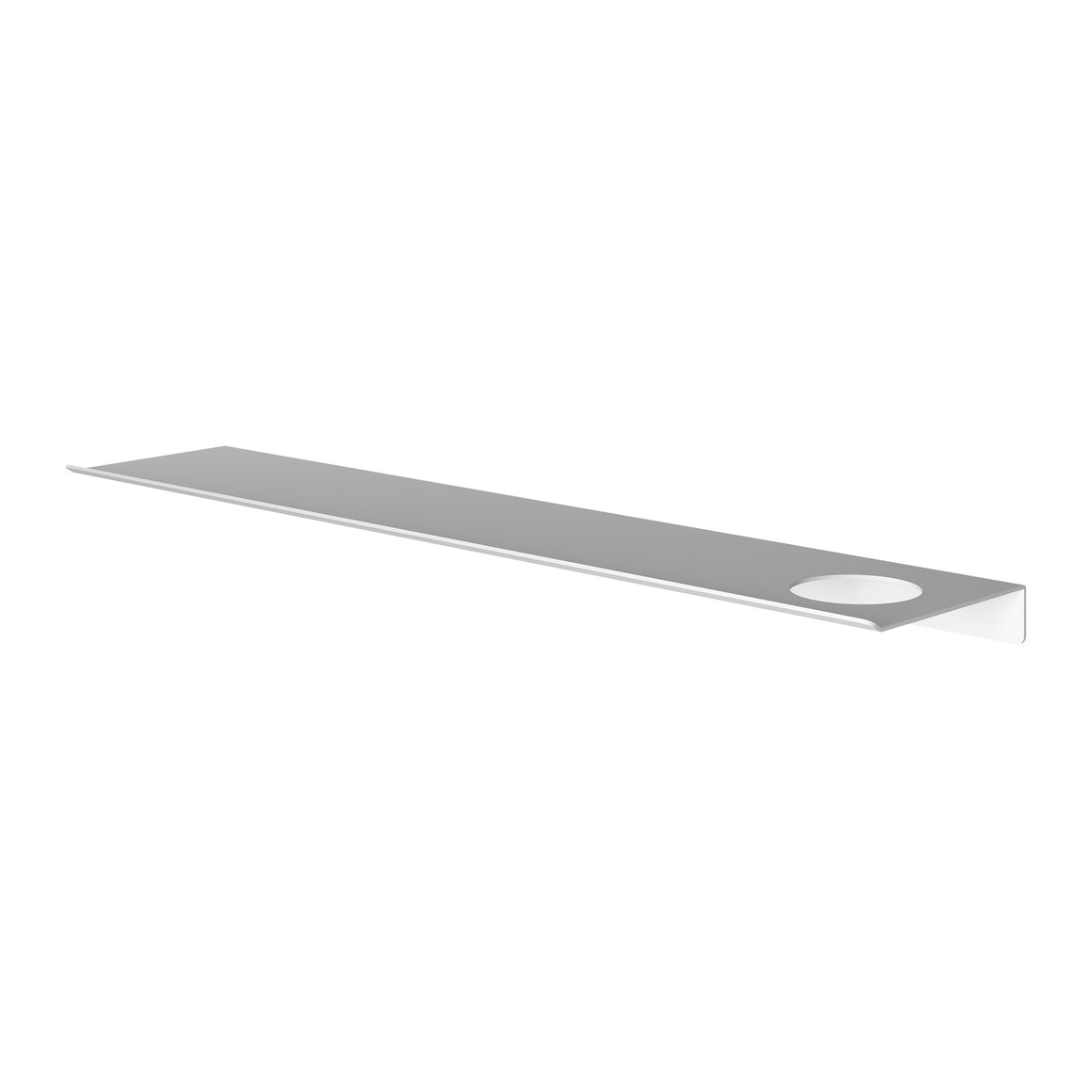 Hotbath &More planchet met bevestigingsrail Mat wit 60 cm Met 1 uitsparing productfoto
