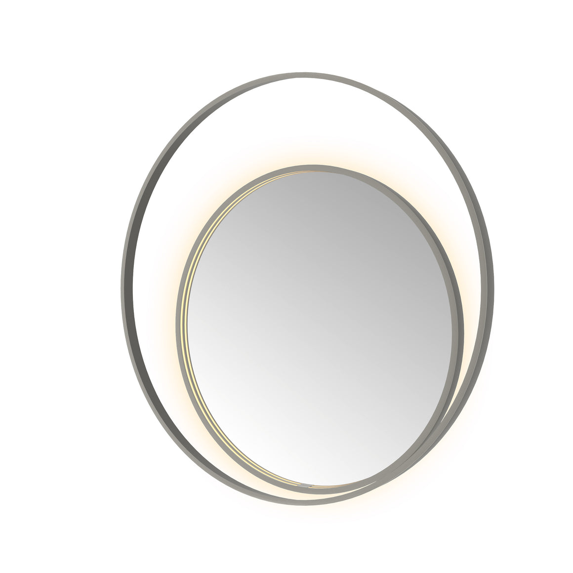 Hotbath &More Round 2 spiegel met LED-verlichting en spiegelverwarming Geborsteld gunmetal PVD 100x100 cm productfoto
