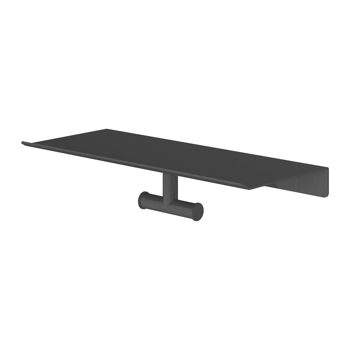 Hotbath &More SHA03 dubbele handdoekhaak voor planchet Geborsteld zwart PVD productfoto