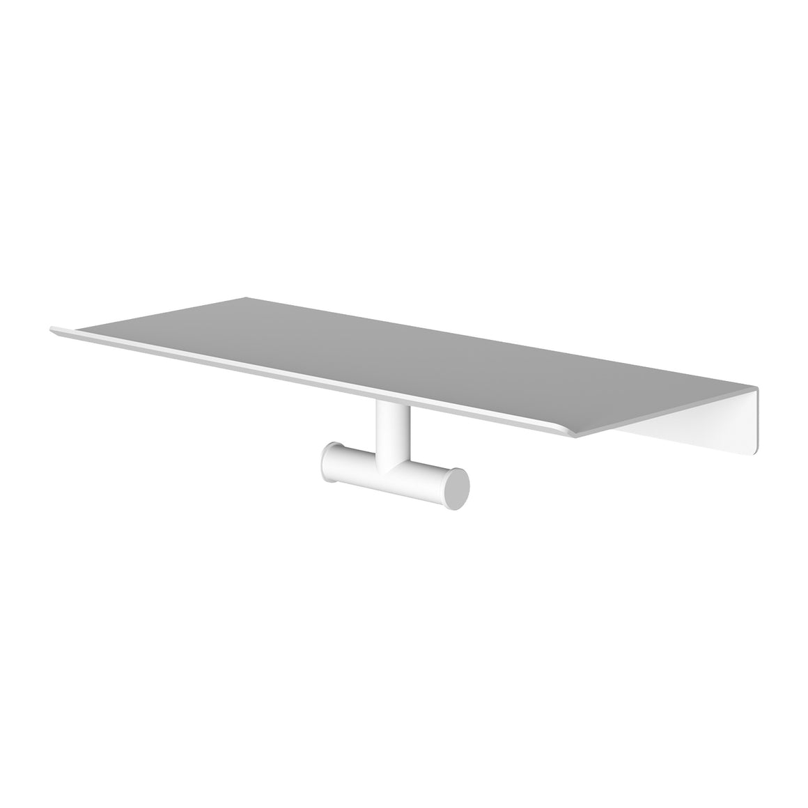 Hotbath &More SHA03 dubbele handdoekhaak voor planchet Mat wit productfoto
