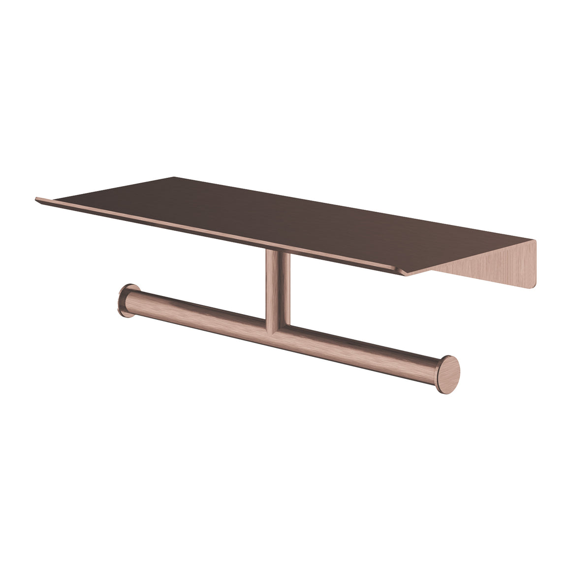 Hotbath &More SHA05 dubbele toiletrolhouder voor planchet Geborsteld koper PVD productfoto