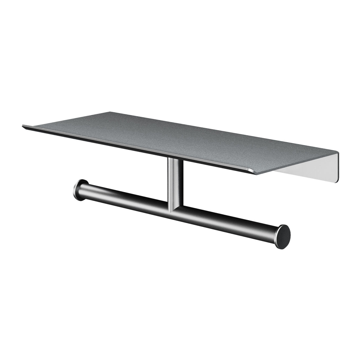 Hotbath &More SHA05 dubbele toiletrolhouder voor planchet Geborsteld RVS productfoto