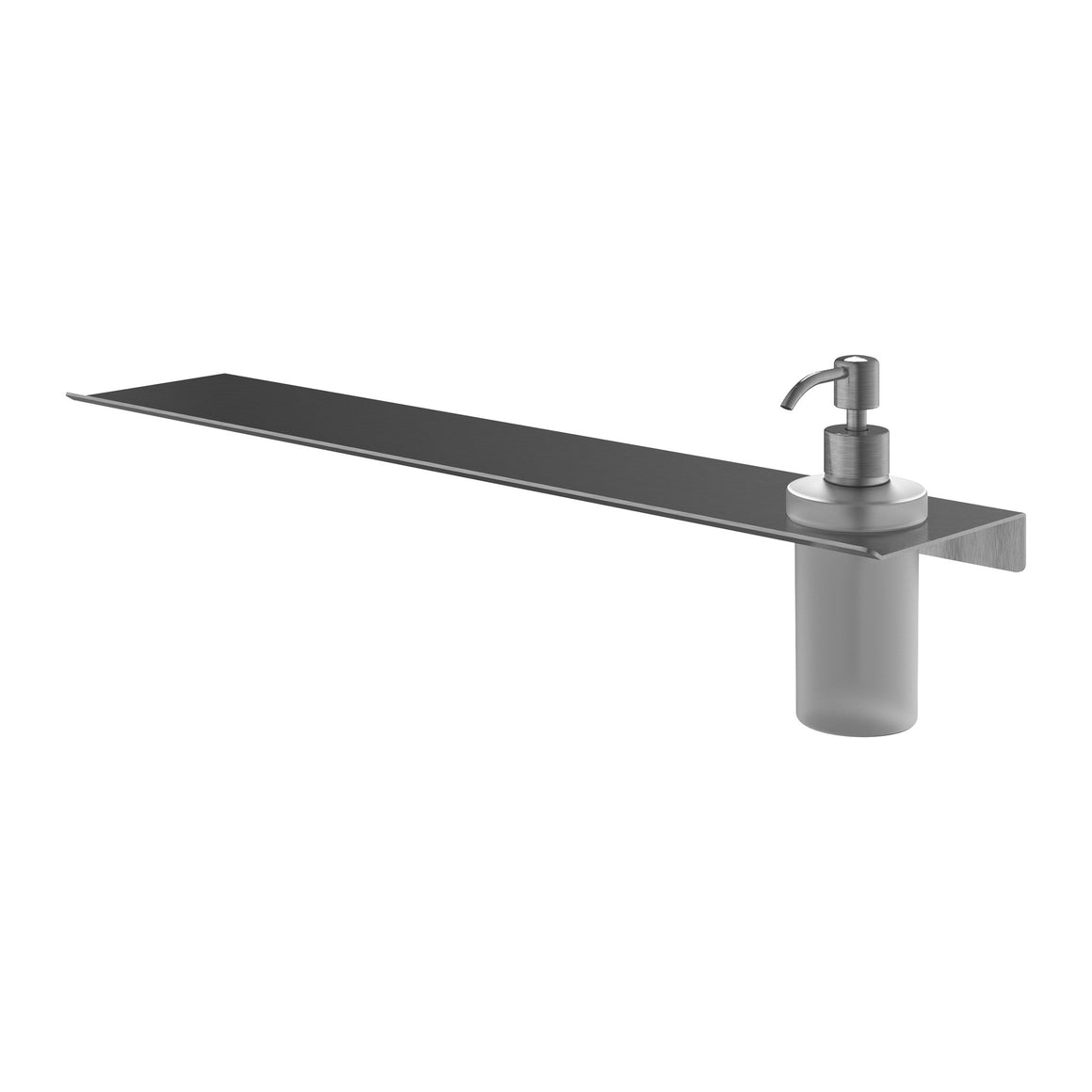 Hotbath &More SHA09 zeepdispenser glas voor planchet Geborsteld gunmetal PVD productfoto
