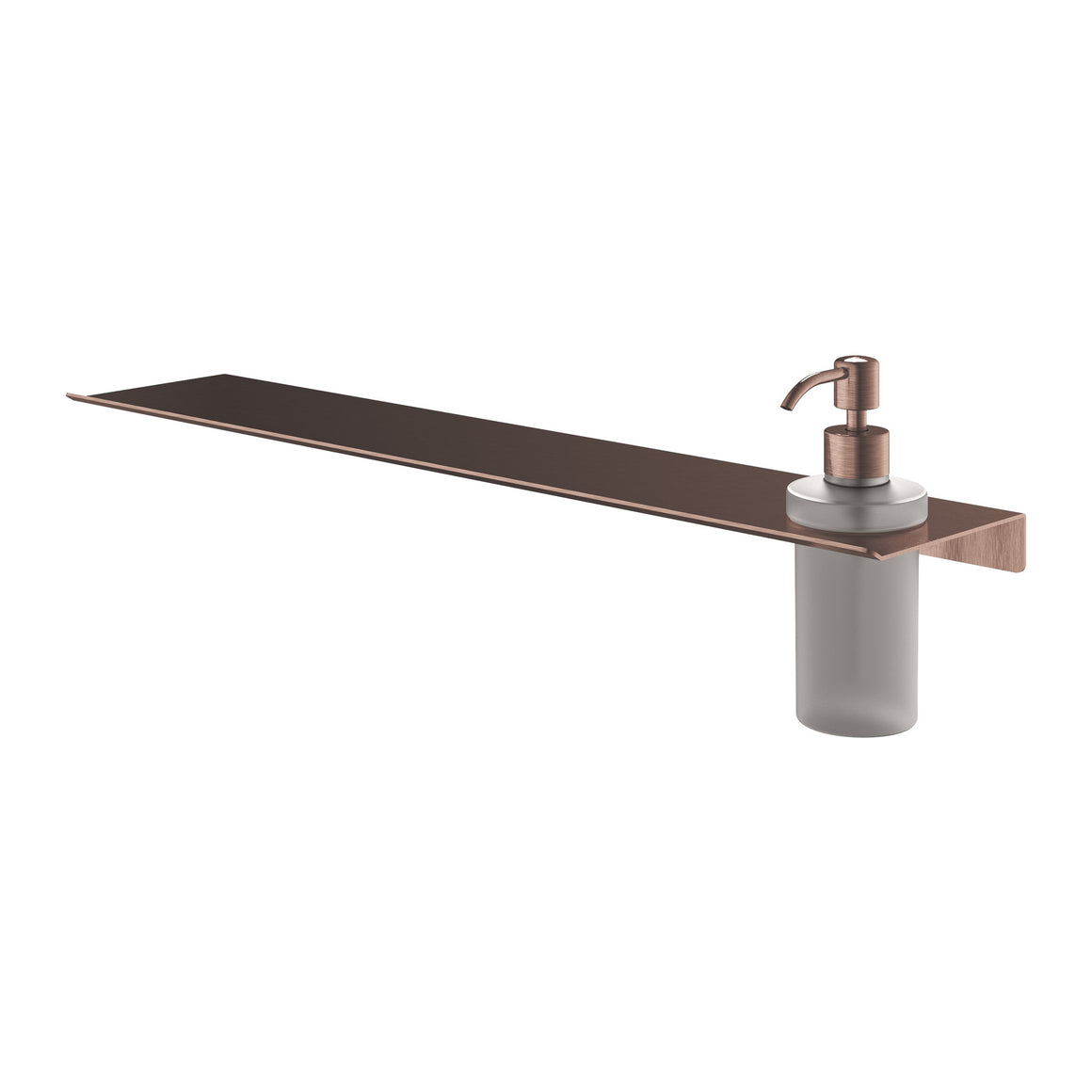 Hotbath &More SHA09 zeepdispenser glas voor planchet Geborsteld koper PVD productfoto